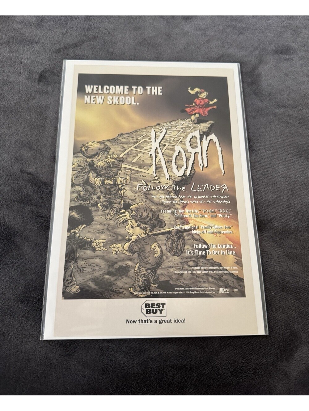 1998 KORN Follow The Leader Vintage Print Ad/Poster CD/LP Promo Art Nu Metal 90s
